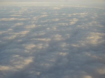 Clouds from the plane<br>Location: Over Pacific Ocean